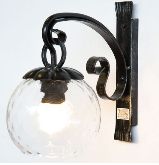 LANTERNA APPLIQUE PLAFONIERA MARGHERITA FERRO BATTUTO CRUCCOLINI LAMPADA LAMPADE