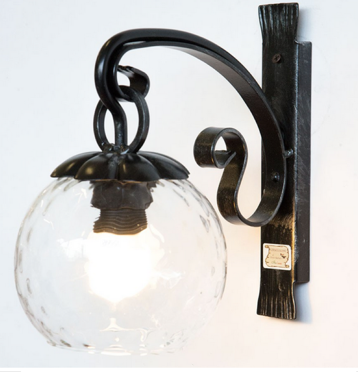 LANTERNA APPLIQUE PLAFONIERA MARGHERITA FERRO BATTUTO CRUCCOLINI LAMPADA LAMPADE