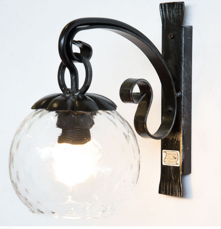 LANTERNA APPLIQUE PLAFONIERA MARGHERITA FERRO BATTUTO CRUCCOLINI LAMPADA LAMPADE