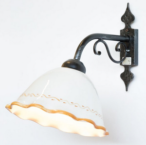 LAMPADE LINEA VINTAGE LAMPADA A MURO APPLIQUE 1 LUCE ROSA O GIALLA