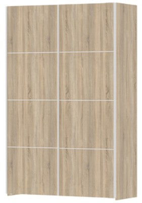 KIT ARMADIO VERONA CON 2 ANTE SCORREVOLI COLORE BIANCO O ROVERE