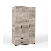 Kit Armadio 3 Ante con 2 Cassetti cm. 120x52x205H