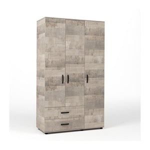 Kit Armadio 3 Ante con 2 Cassetti cm. 120x52x205H