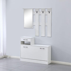 Kirt Mobile ingresso con specchio e scarpiera Rudolf XL cm. 100x180