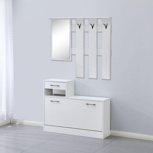 Kirt Mobile ingresso con specchio e scarpiera Rudolf XL cm. 100x180