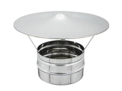 FUMAIOLO VENTOLINO TESTE RADIANTI A CAPPELLO CINESE INOX MISURE DA 8 A 14