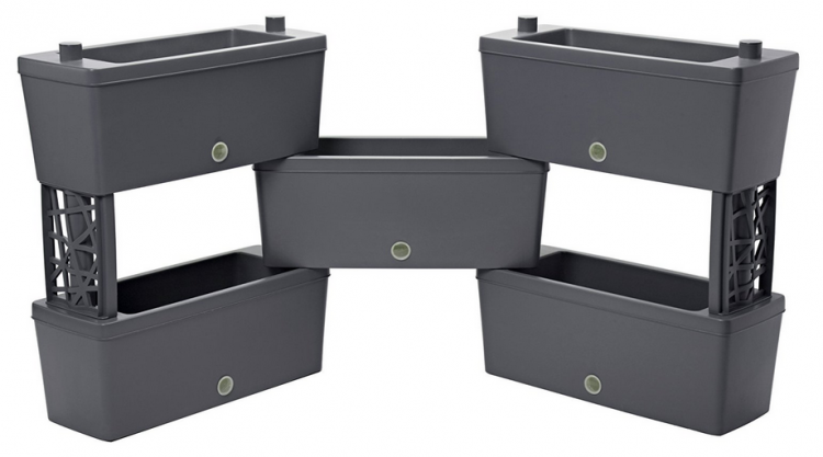 FIORIERE FIORIERA KIT COMPONIBILE 5 PEZZI BRICK CM. 59x23x27H