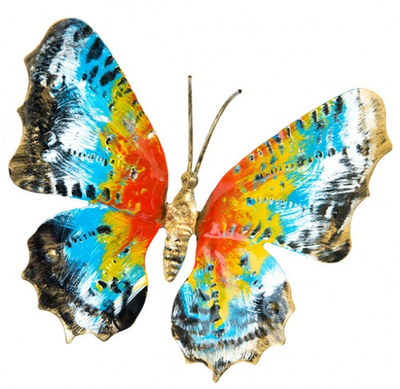FARFALLA PICCOLA DECORATIVA IN FERRO BATTUTO CM. 8
