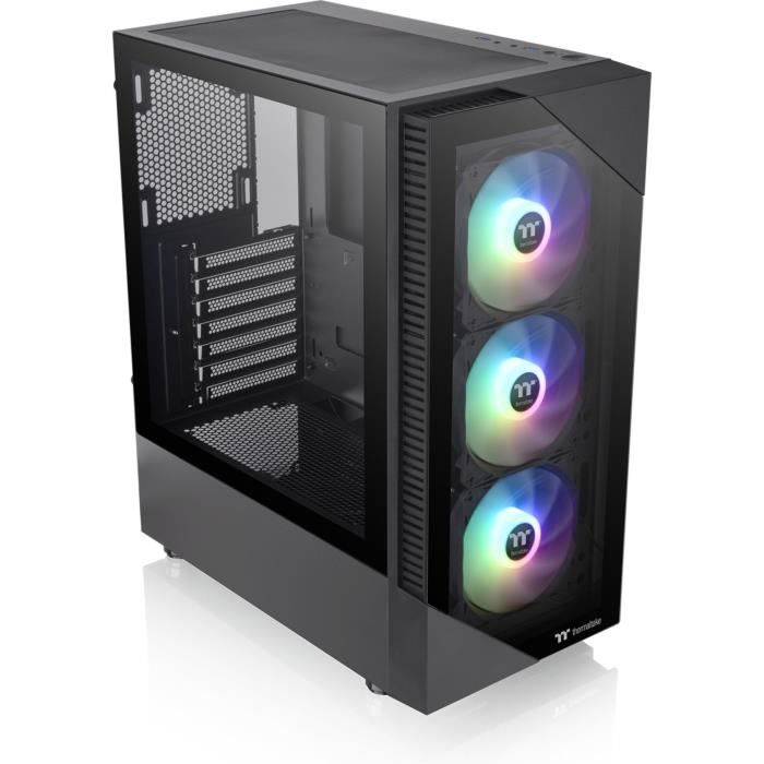 Case PC Mid Tower senza alimentatore - THERMALTAKE View 200 TG ARGB (Nero) - ATX/Micro ATX - 3x120mm A-RGB - USB 3.0/2.0 - Vetro temperato