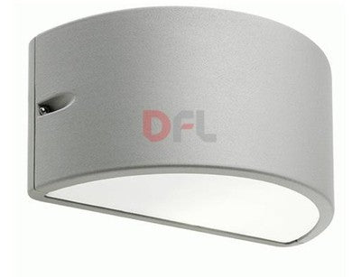 APPLIQUE LAMPADA PLAFONIERA UMBE TIPO CHIUSO CM.25x12x13 COLORE ALLUMINIO