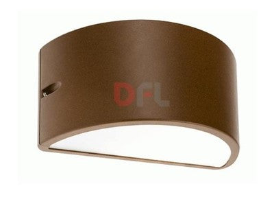 APPLIQUE LAMPADA PLAFONIERA UMBE TIPO CHIUSO CM.25x12x13 COLORE CORTEN