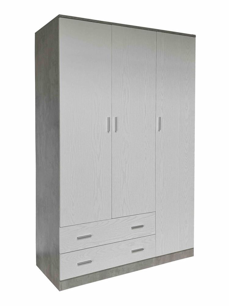 KIT ARMADIO SPACE 3 ANTE + 2 CASSETTI CM. 120X52X190H