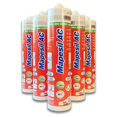 MAPEI MAPESIL AC SILICONE PER FUGHE COLORATO ACETICO SIGILLANTE ANTIMUFFA 310 ML