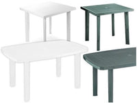 TAVOLI TAVOLO FARO IN RESINA VERDE O BIANCO CM.137X85XH72 ARREDO GIARDINO