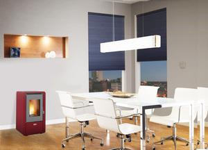 STUFA A PELLET KING MODELLO KW 6 GRIGIO BIANCO BORDEAUX