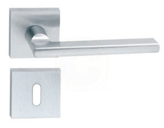 MANIGLIA METRO CON ROSETTA CROMO SATINATO