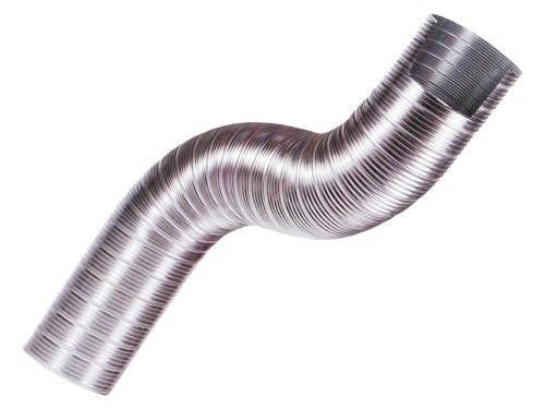 TUBO FLESSIBILE IN ALLUMINIO DIAMETRO CM.13 BIANCO CANNE FUMARIE FUMISTERIA