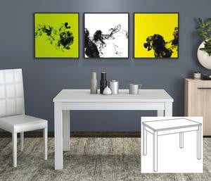 Tavolo da Pranzo Cucina Soggiorno in Kit Apertura a Libro cm90x90/180x79H