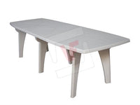 TAVOLO LIPARI VERDE O BIANCO RIDUCIBILE IN POLIPROPILENE CM. 250X90X72H