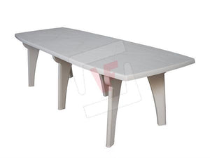 TAVOLO LIPARI VERDE O BIANCO RIDUCIBILE IN POLIPROPILENE CM. 250X90X72H