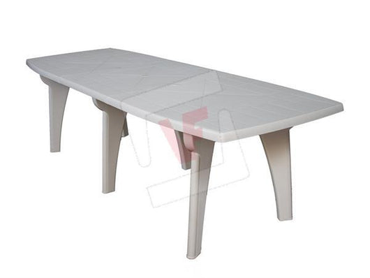 TAVOLO LIPARI VERDE O BIANCO RIDUCIBILE IN POLIPROPILENE CM. 250X90X72H