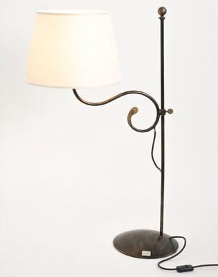 PIANTANA LANTERNA LOIRA IN FERRO BATTUTO REGOLABILE DA TAVOLO CM. 90