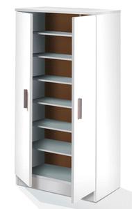 KIT ARMADIO-SCARPIERA PORTASCARPE CM. 55X36X108H BIANCO O ROVERE