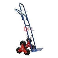 CARRELLO PER SCALE PORTASACCHI IN ACCIAIO VERNICIATO 6 RUOTE PIENE KG. 120