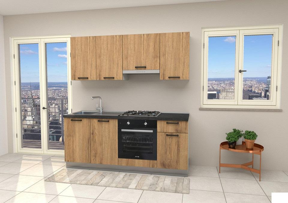 CUCINA GOURMET CM. 195 CON TOP ANTRACITE NON FORATO