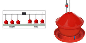 ABBEVERATOIO AUTOMATICO TONDO PER POLLI E GALLINE EVOLUTION 20x31x36 CM