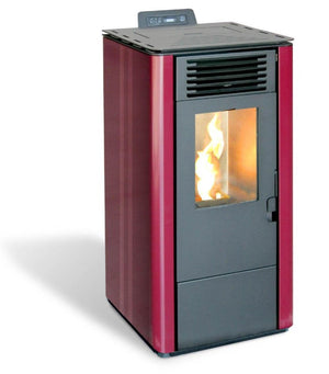 STUFA A PELLET CARONTE 8.24 KW GLOBALI BORDEAUX