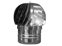 FUMAIOLO VENTOLINI TONDI INOX MISURE DA CM.10 A 30 CANNE FUMARIE RISCALDAMENTO