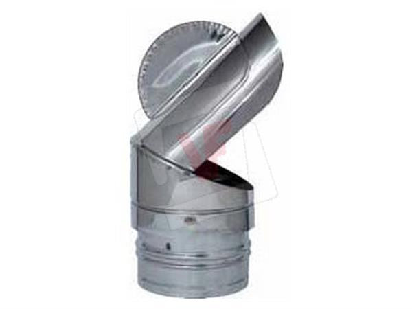 FUMAIOLO GIREVOLE TONDO IN LAMIERA ZINCATA CM. 10-12-13 CANNE FUMARIE