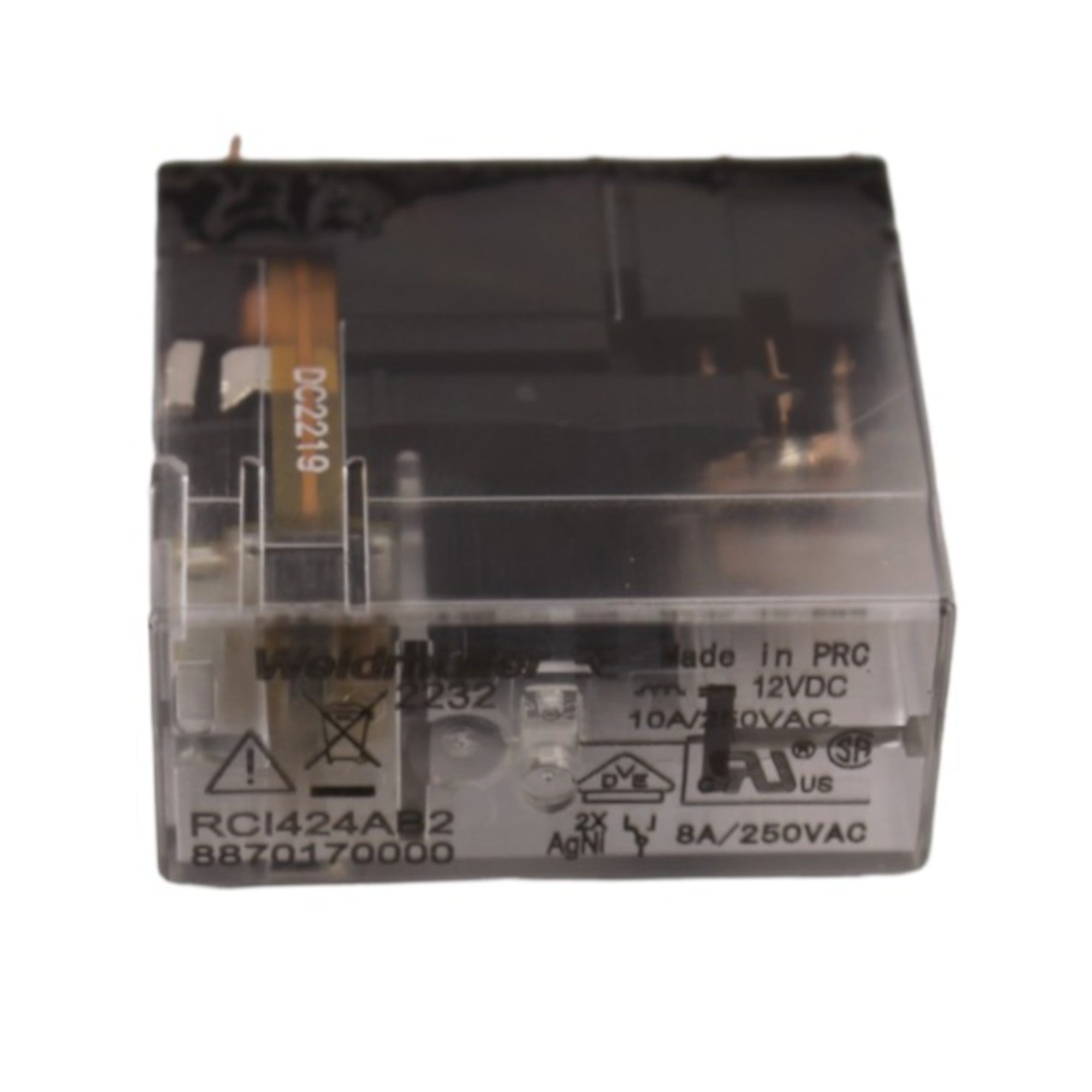 Relè tipo RCI 12VDC 2 contatti 8A Weidmuller