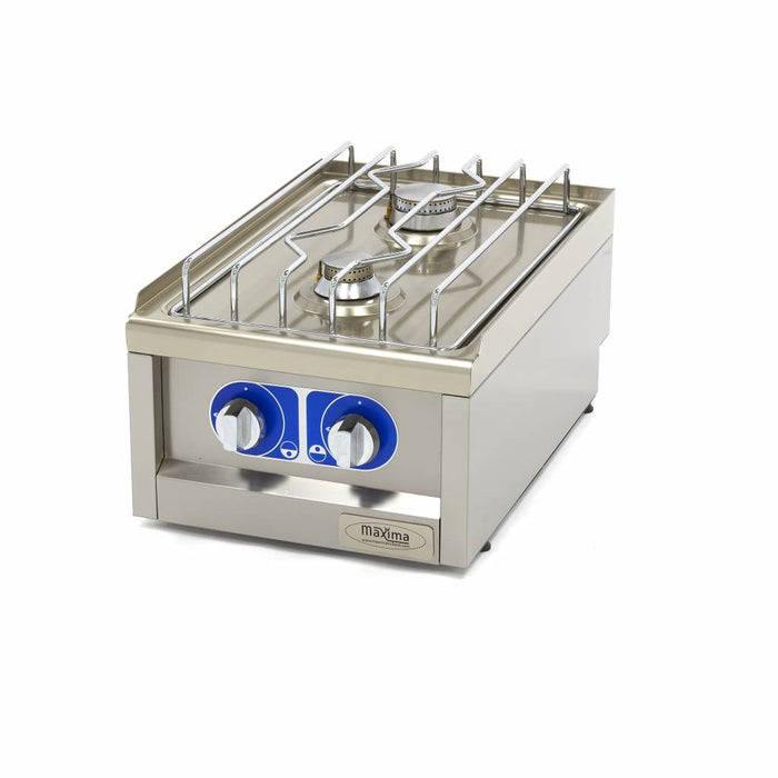 Piano Cottura Grado Commerciale - 2 Fuochi - Unità Singola - Profondità 60cm - Gas