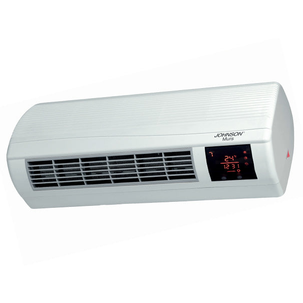 Termoventilatore da Presa Potenza 500W Elemento Riscaldante in Ceramica Temperatura Regolabile Display LED Timer Digitale