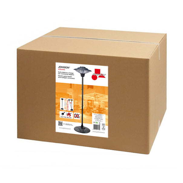 VESUVIO Stufa Elettrica Alogena a Fungo Potenza 1500W Basso Consumo e Alta Efficienza Protezione IP34 Spegnimento Automatico