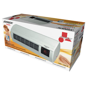 Termoventilatore da Presa Potenza 500W Elemento Riscaldante in Ceramica Temperatura Regolabile Display LED Timer Digitale