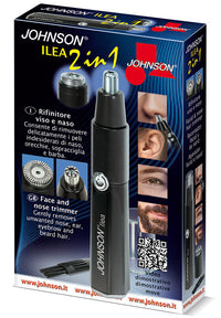 Rifinitore Naso Orecchie Barba e Sopracciglia 2 Testine Batteria Peli Indolore