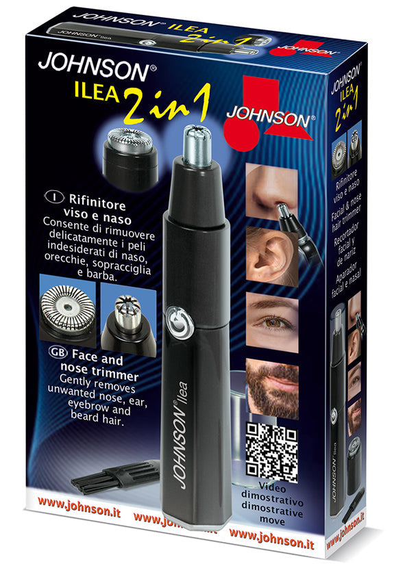 Rifinitore Naso Orecchie Barba e Sopracciglia 2 Testine Batteria Peli Indolore