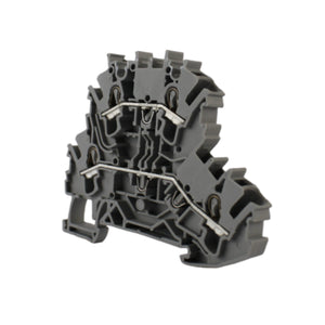 Morsettiera passante grigia 2,5mmq 2 piani 2X2 conduttori Wago