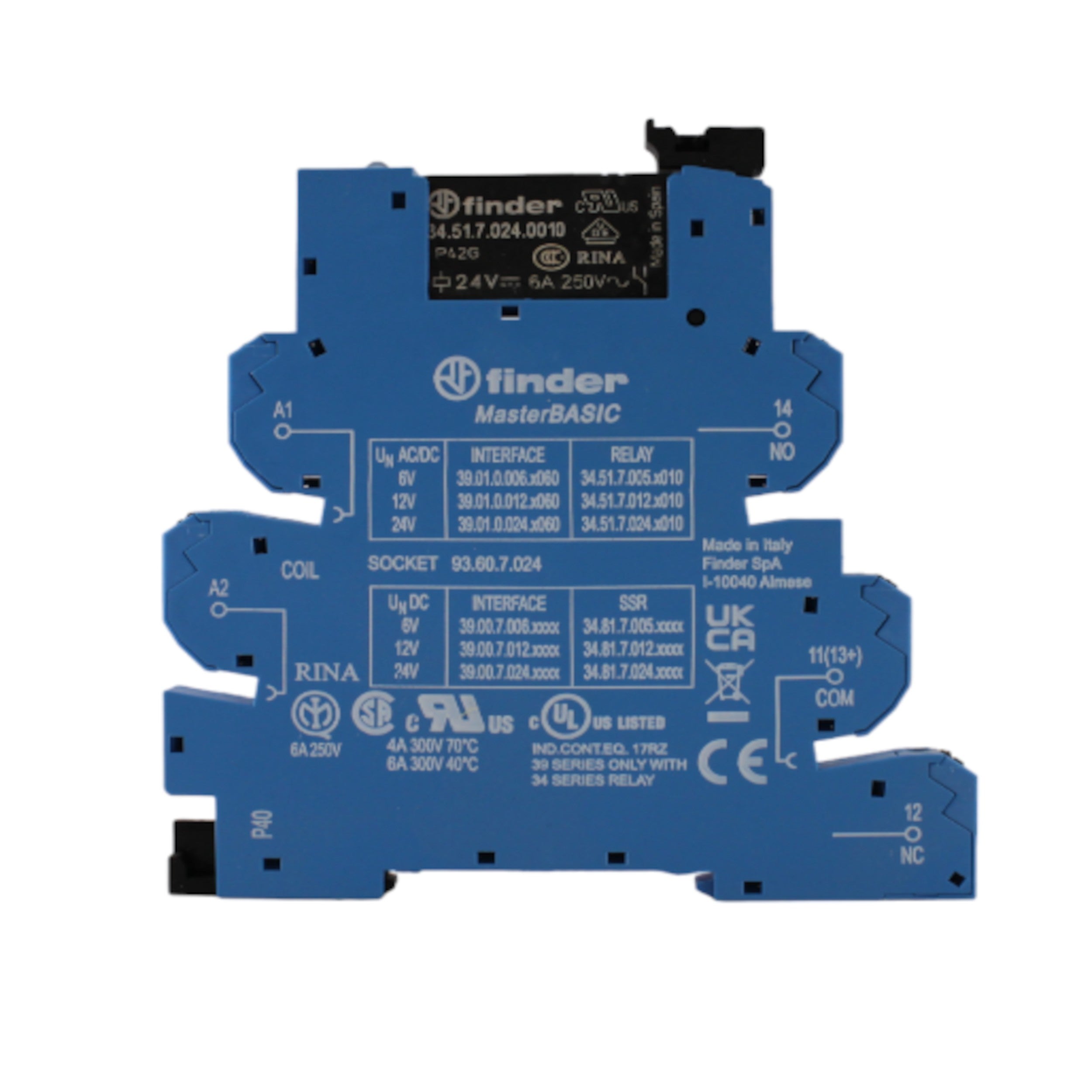 Relè modulo interfaccia 6A 24 VAC/VDC Finder