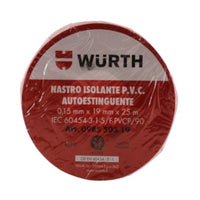 Nastro isolante 108D L25 H19 rosso Wurth