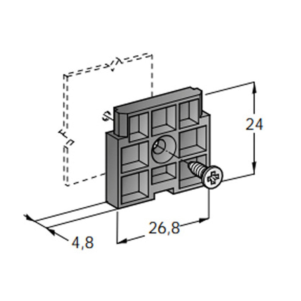 Piastrina di fissaggio Mta