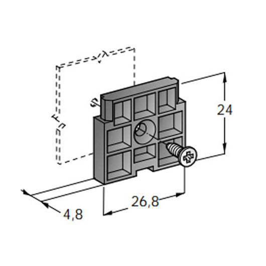Piastrina di fissaggio Mta