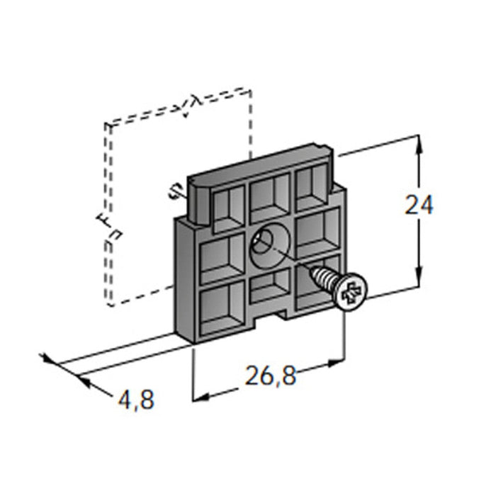 Piastrina di fissaggio Mta