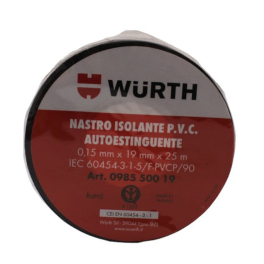 Nastro isolante L25 H15 nero Wurth