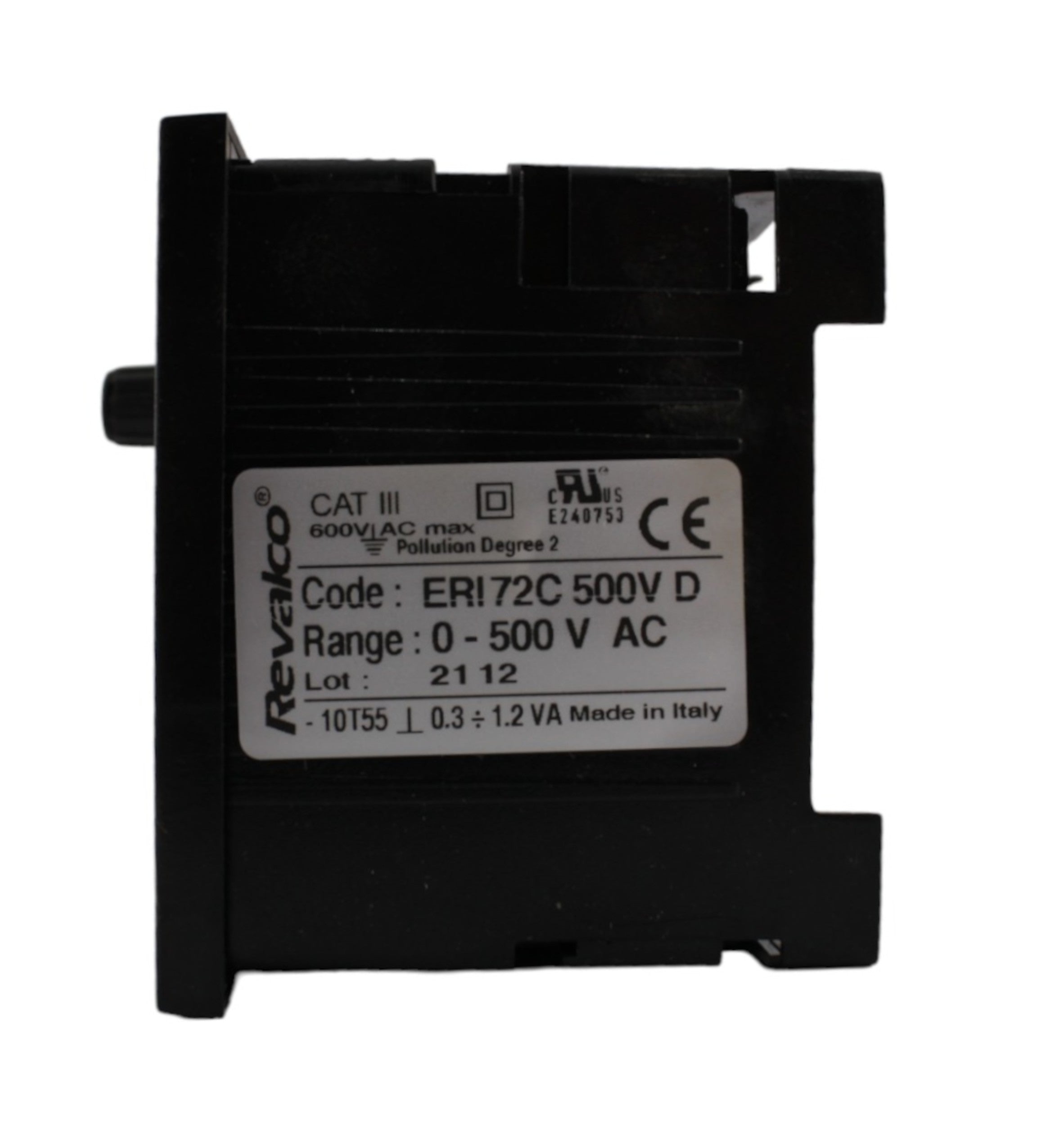 Voltmetro analogico 90gradi FE.72 500VAC + commutatore di fase Re.val.co