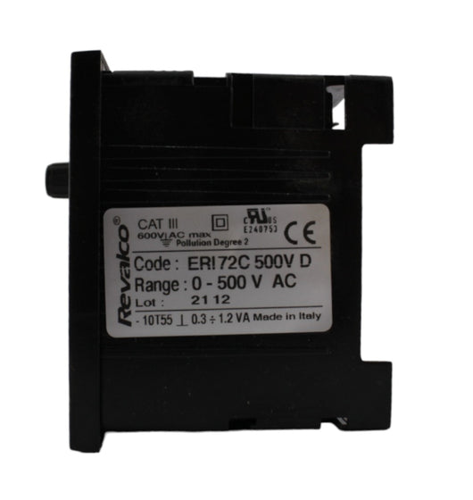 Voltmetro analogico 90gradi FE.72 500VAC + commutatore di fase Re.val.co