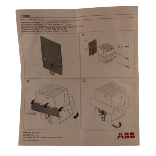 Staffa per fissaggio su profilato DIN per T3 ABB